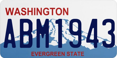 WA license plate ABM1943