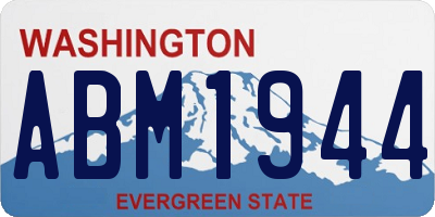 WA license plate ABM1944
