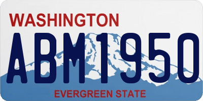 WA license plate ABM1950