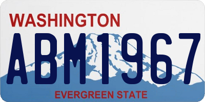 WA license plate ABM1967