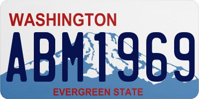 WA license plate ABM1969