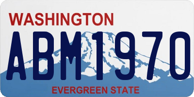 WA license plate ABM1970