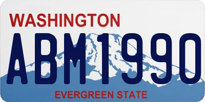 WA license plate ABM1990