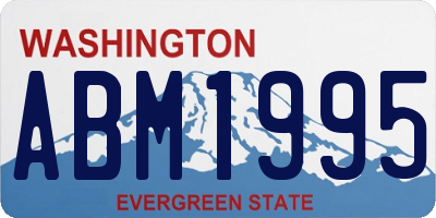 WA license plate ABM1995
