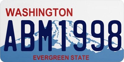 WA license plate ABM1998