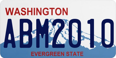 WA license plate ABM2010