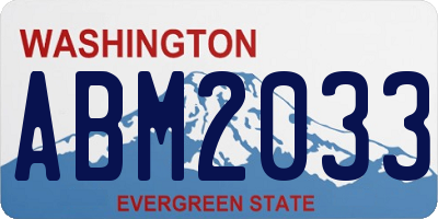 WA license plate ABM2033