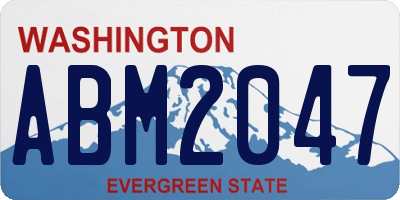 WA license plate ABM2047
