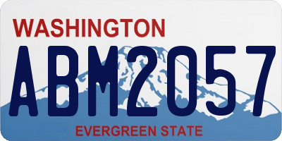 WA license plate ABM2057
