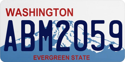 WA license plate ABM2059
