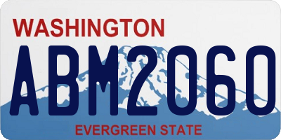WA license plate ABM2060