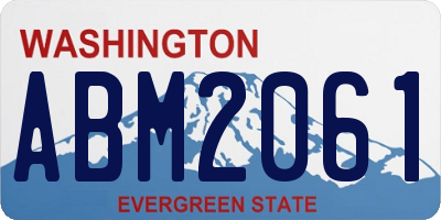 WA license plate ABM2061
