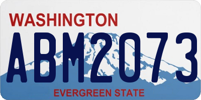 WA license plate ABM2073