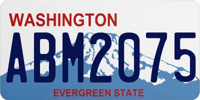 WA license plate ABM2075