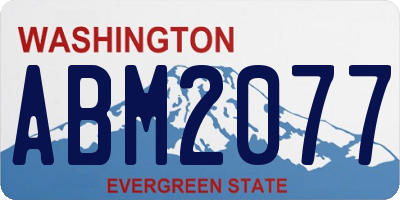 WA license plate ABM2077