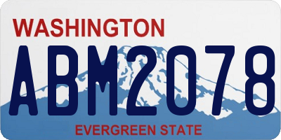 WA license plate ABM2078
