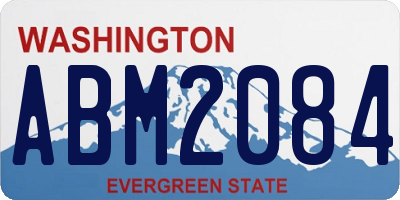 WA license plate ABM2084