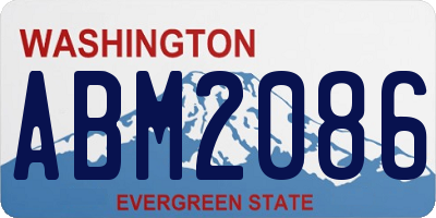 WA license plate ABM2086