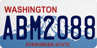 WA license plate ABM2088