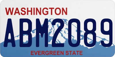 WA license plate ABM2089