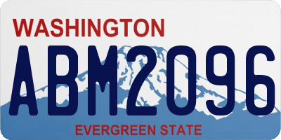 WA license plate ABM2096