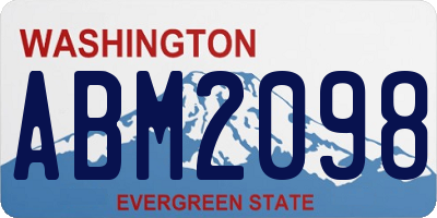 WA license plate ABM2098