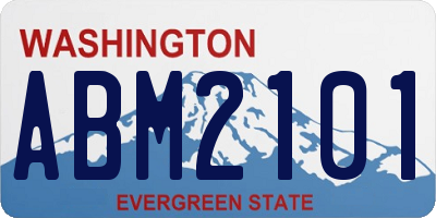 WA license plate ABM2101