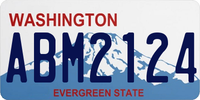 WA license plate ABM2124