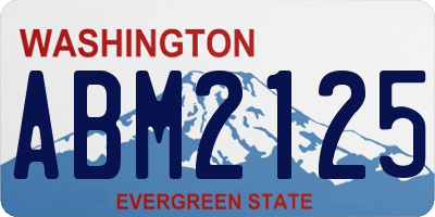 WA license plate ABM2125
