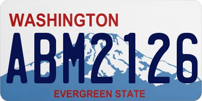 WA license plate ABM2126