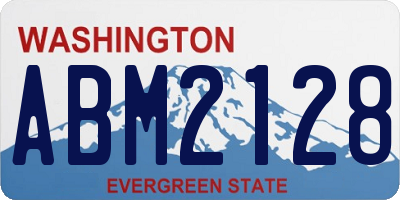 WA license plate ABM2128
