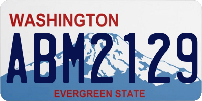 WA license plate ABM2129
