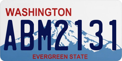 WA license plate ABM2131