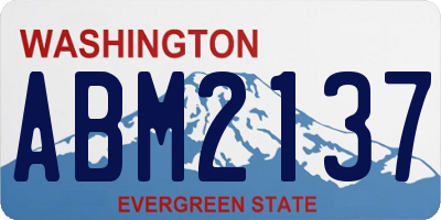 WA license plate ABM2137