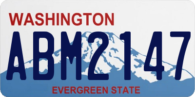 WA license plate ABM2147