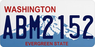 WA license plate ABM2152