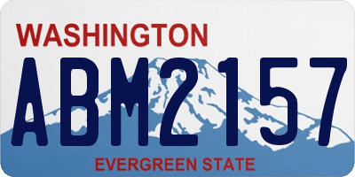 WA license plate ABM2157