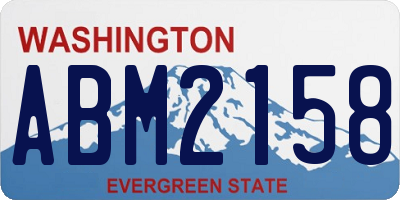 WA license plate ABM2158