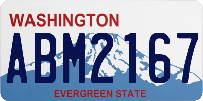 WA license plate ABM2167