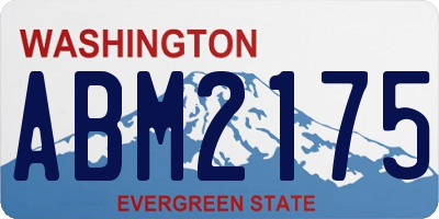 WA license plate ABM2175