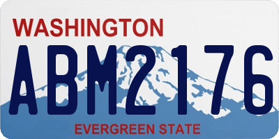 WA license plate ABM2176
