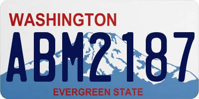 WA license plate ABM2187