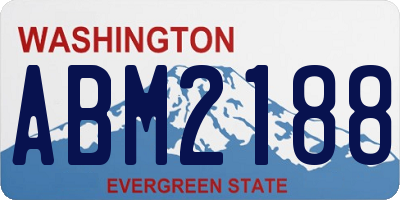 WA license plate ABM2188