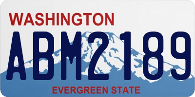 WA license plate ABM2189
