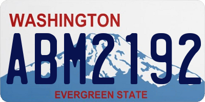 WA license plate ABM2192