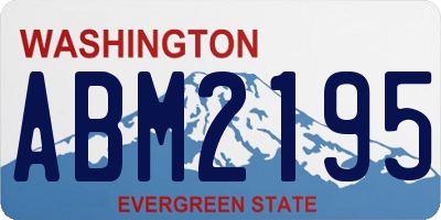 WA license plate ABM2195