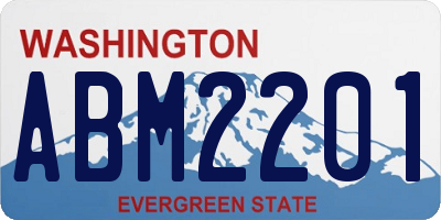 WA license plate ABM2201