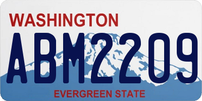 WA license plate ABM2209