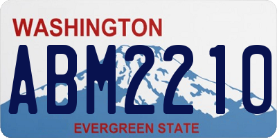 WA license plate ABM2210