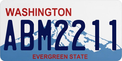 WA license plate ABM2211